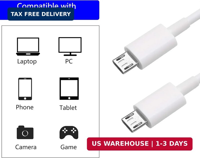 CERRXIAN 3Ft USB 2.0 Type A Male to 2 Micro USB Male Splitter Y Data Charge Conn gallery