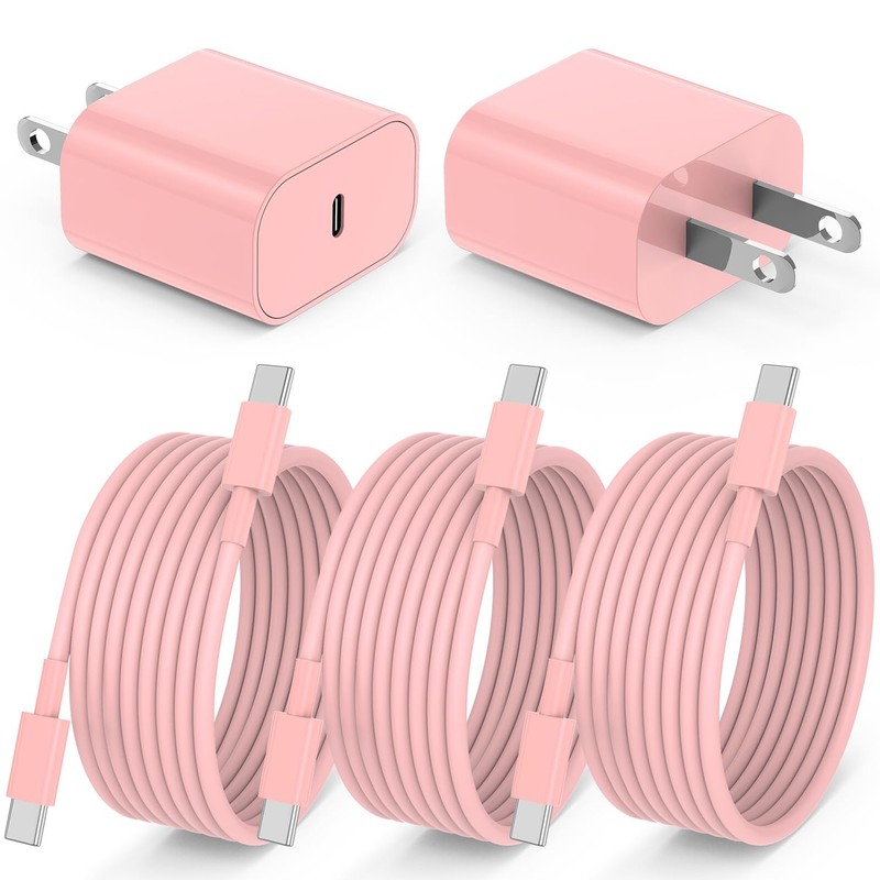 iPhone 15 Charger 10 Ft with 20w USB Charger Block,2-Pack 20W Fast Wall Charg…