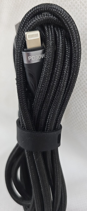 iPhone Charging Cable PD30W Braided USB‑C Fast Charger Cord 3ft Black gallery