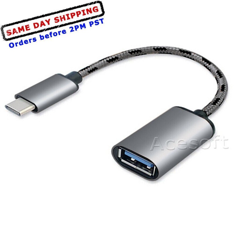 Type C Male to USB OTG Data Cable Adapter Connector f LG G5 RS988 Tracfone Phone