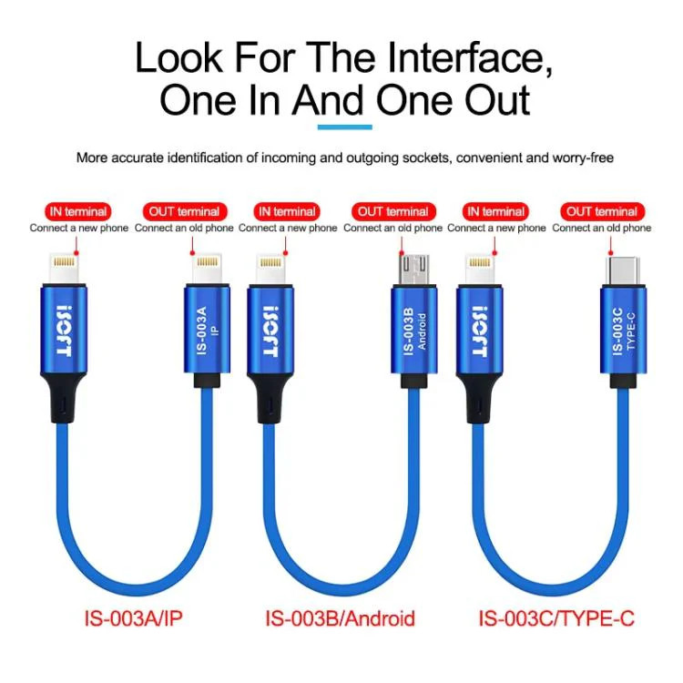 Phone Repair Data Transfer Combo Cable, ISOFT IS-003A 8 Pin To 8 Pin, ISOFT IS- gallery