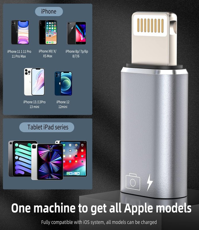 2Pcs OTG Adapter for iPhone Apple iOS Male to USB Female Audio DAC Headphone gallery