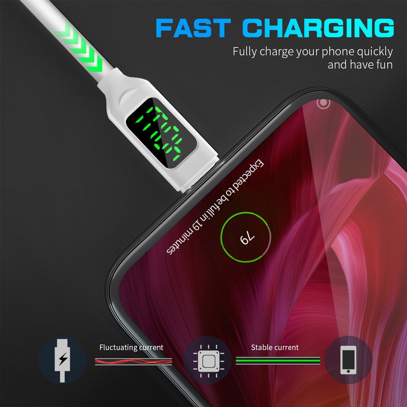 10ft 100W/5A USB-C to USB-A Fast Charger Cable Type C Quick Charging Cord gallery
