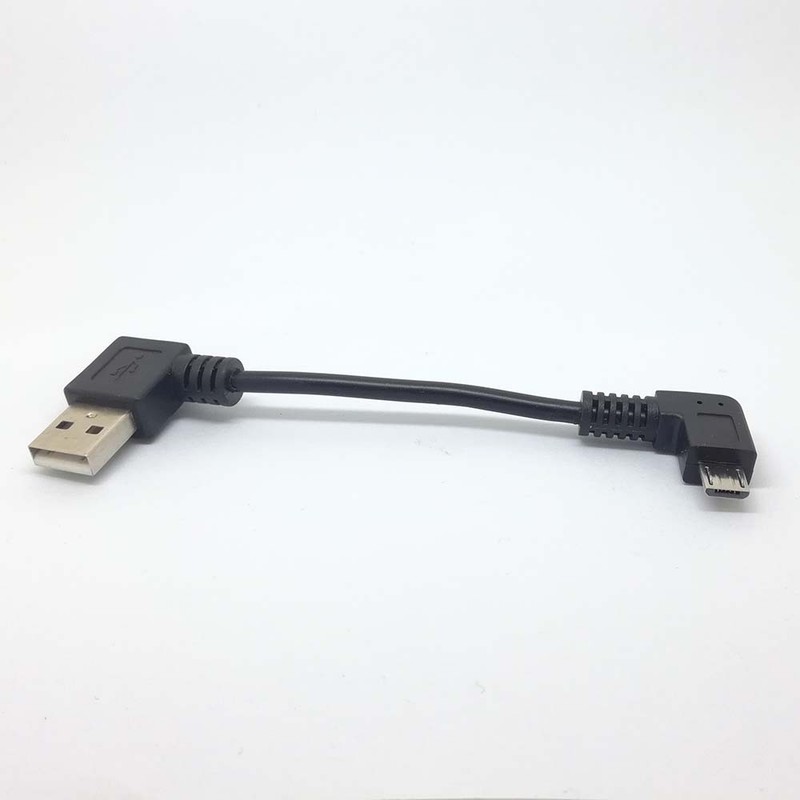 Angle 90° 2 A Micro USB 2.0 Quick Charger Charging Sync Data Cable 25cm gallery