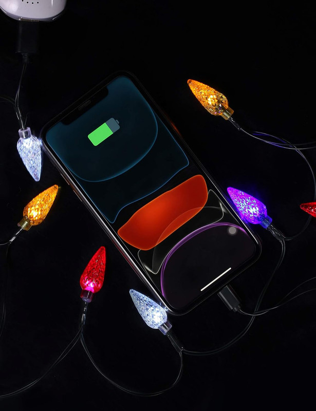 LED Christmas Light Phone Charger Cord USB Charging Cable Gift for Phone 14/13/1 gallery
