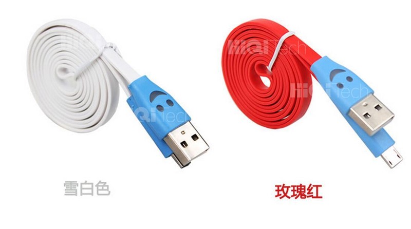1M LED Light Flat Micro USB Charger Cable Data Sync Cord For Mobile Smart 18a26 gallery