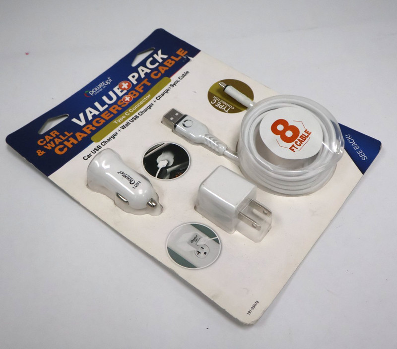 New Power Up 191-05978 Car & Wall Charger Value Pack + 8ft gallery