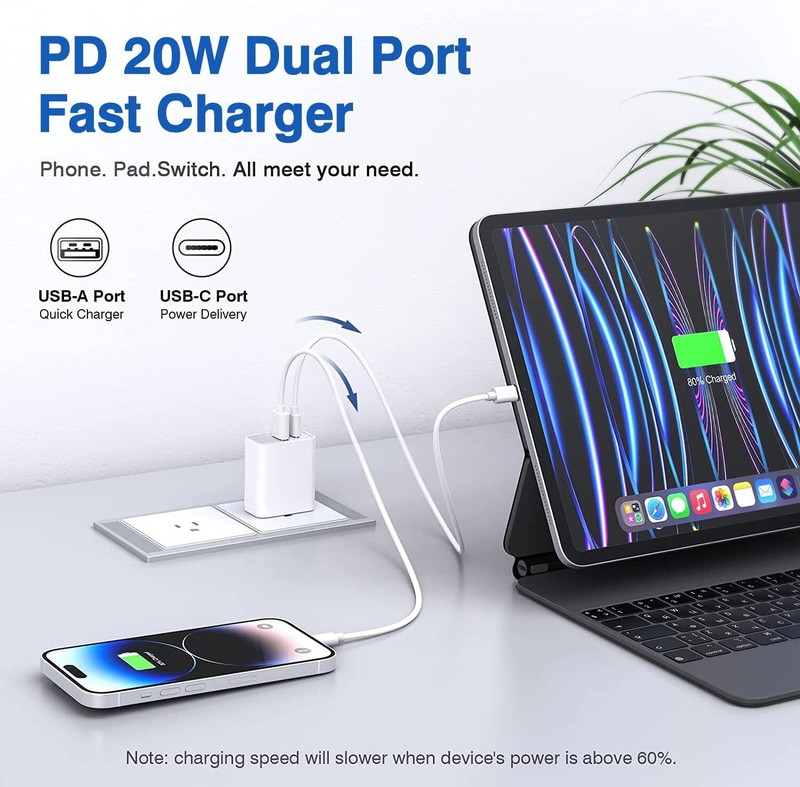 IPhone 16 15 13 12 11 20W Fast Charger Block USB Type C Wall Power Adapter Lot gallery