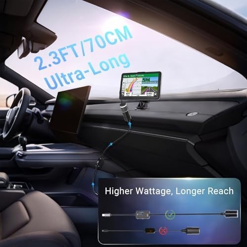 USB C to 12V Cigarette Lighter Adapter, 36W Type C Power Cable for Dash Cam, GPS gallery