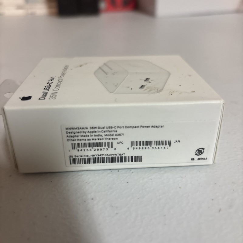 Genuine Apple 35W Dual USB-C Port Compact Power Adapter open box free shipping! gallery