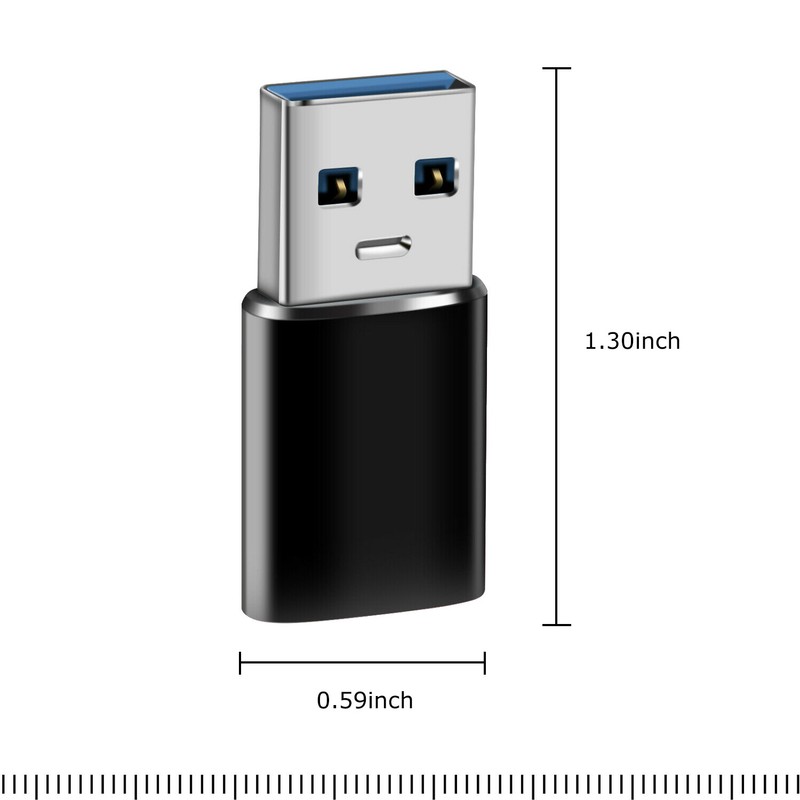 Type C Braided Charging Cable with USB Male Adapter for iPhone 15, Galaxy, Pixel gallery