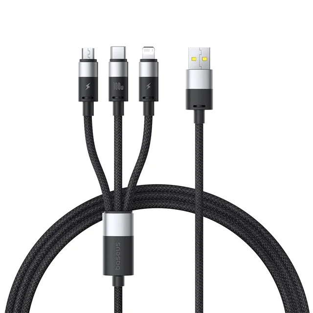 Baseus 100W USB Cable For iPhone 15 Pro Max Fast Charging Cable Data For Samsung