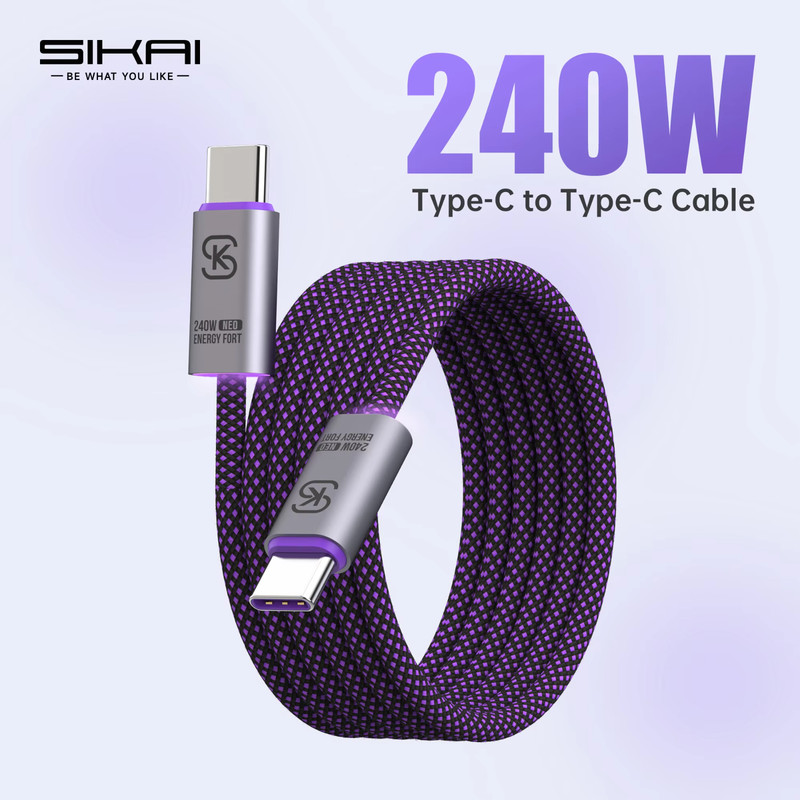 USB C to USB C Cable 240W Fast Charging Type C Charger Cord for iPhone Samsung