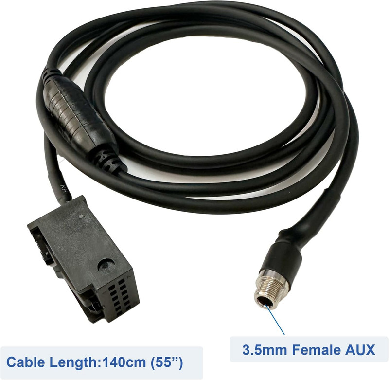 Car Female 3.5Mm AUX Audio Adapter Cable for E39 E53 X5 X5M Z4 E83 E85 E86 X3 Mi gallery