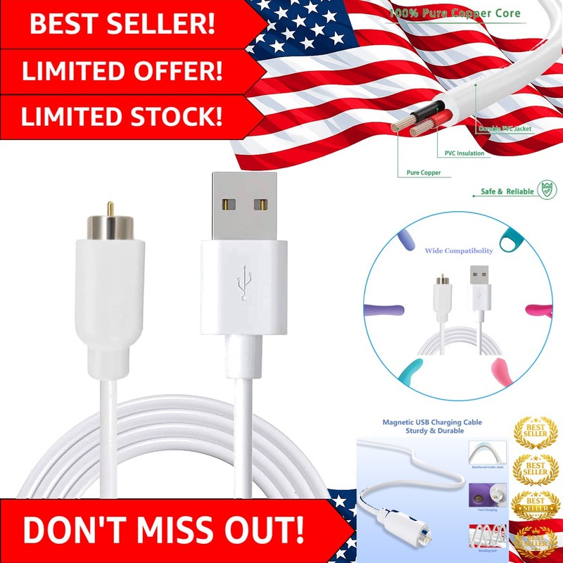85cm Magnetic USB Charging Cable - Lightweight, Fast Charging for PC & More