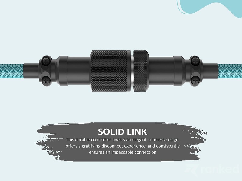 Coiled Keyboard Cable | Handcrafted Double-Sleeved Braided Cable | USB Type C... gallery