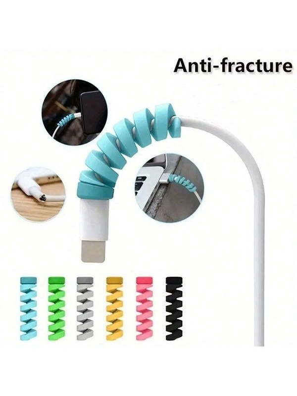 6pcs Cable Protector Charger Saver USB Cord Anti Break Phone Wire Guard