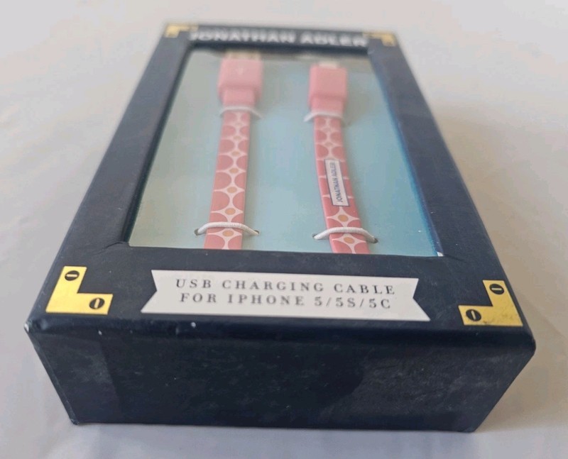 Jonathan Adler USB Charging Cable for Iphone 8-pin - 5ft SEALED gallery