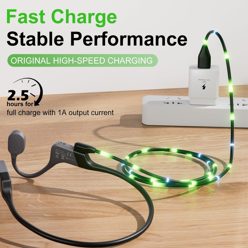 Charging Cable with SHOKZ OpenSwim S710,Open-Ear Headphones Magnetic USB 4-Pi... gallery