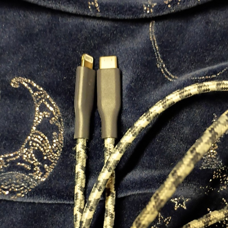 heyday™ Braided Heavy Duty USB-C to Apple Product Cable 120inch Gray for iPhone gallery