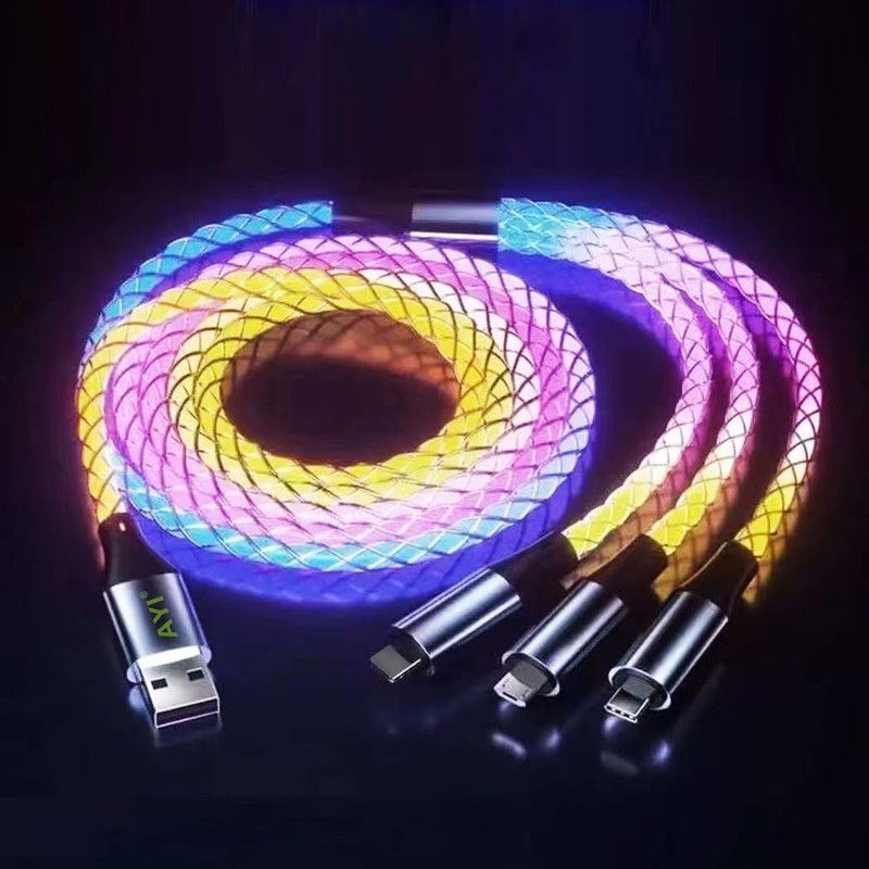 3 in 1 Multi Connectors Charger Cable – Micro USB/USB Type C PD Fast Charging…