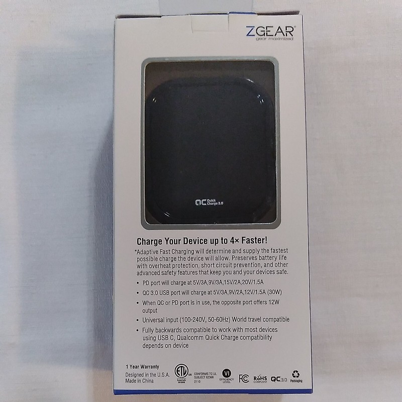 Adaptive Fast Charger USB-A, USB-C Ports ZGEAR Quick Charge 3.0 gallery