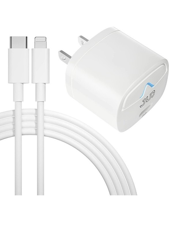 iPhone Fast Charger, JUD USB C Wall Fast Charger 20W PD Adapter with 6.6FT USB C