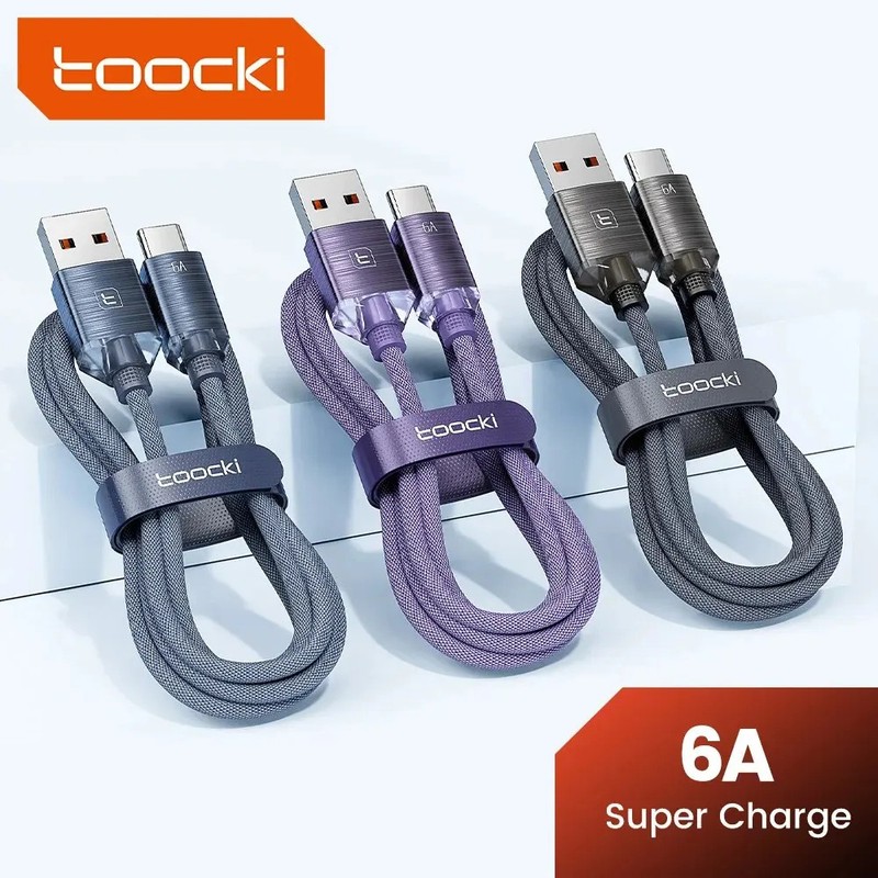 Toocki 6A USB-C Cable 100W Fast Charging for Samsung Xiaomi OnePlus POCO 1m/2m gallery