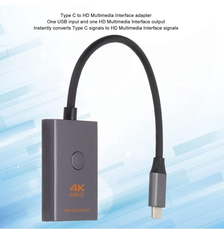 HDMI To Type C Multimedia Interface Adapter 4K Rugged 18gbps 4K Video Converter gallery