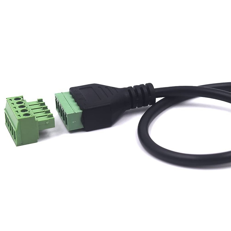 12 Inch Mini USB Male To 5 Pin Screw Terminal Female Adapter Extension Cable gallery
