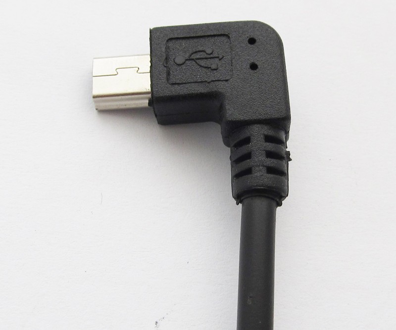4pcs 1ft/30cm Mini 5pin USB Male To Female Right Angle Data and Charge Cable gallery