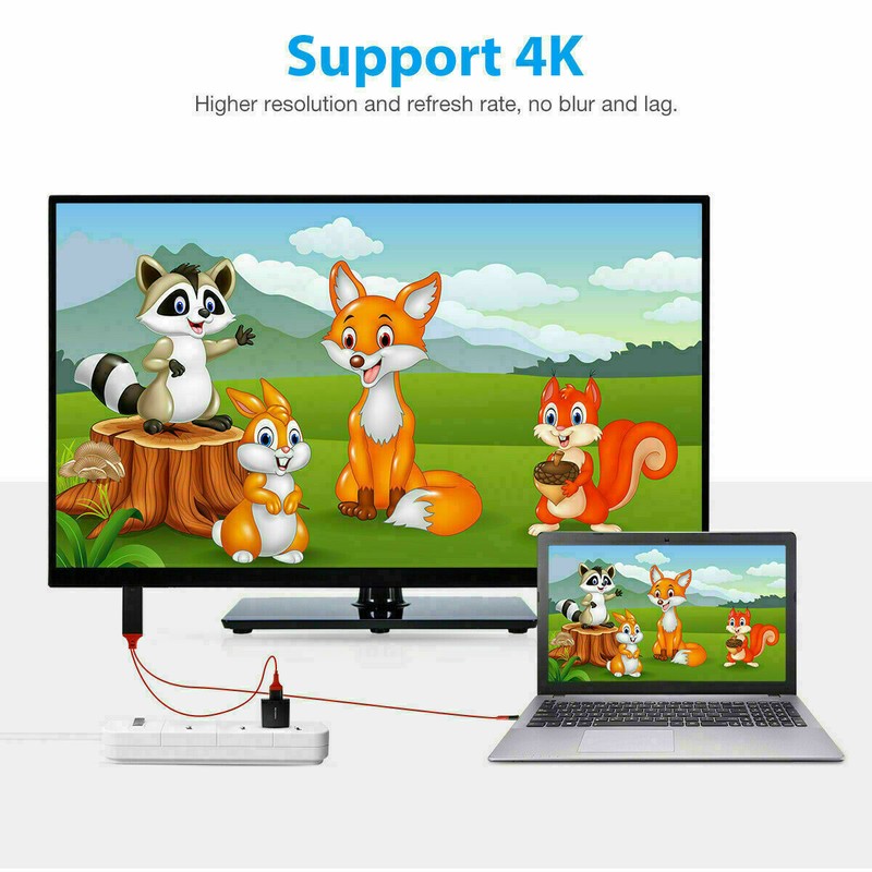 MHL USB-C Type C to HDMI USB A HD TV Cable Adapter For Android Phones Tablet RED gallery