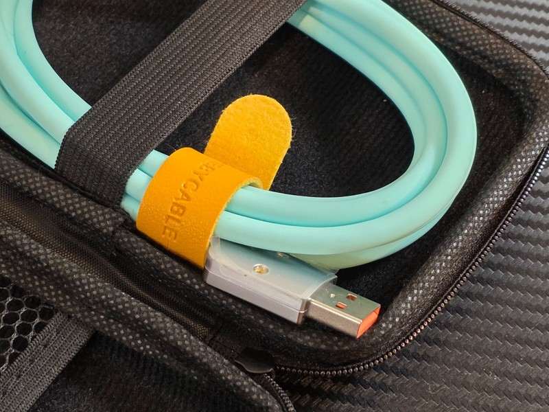 ChubbyCable USB A to USB C Fast Charging Silicone Cable Approx. 6ft with Case gallery