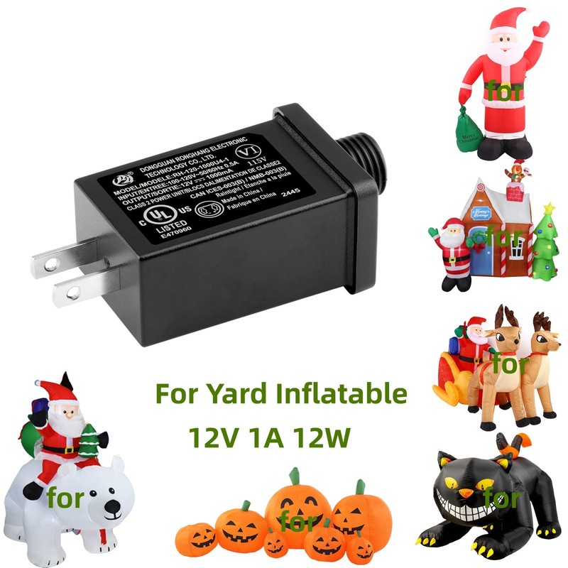 12V 1A Inflatable Adapter Power For Outdoor Christmas Inflatable Decorations