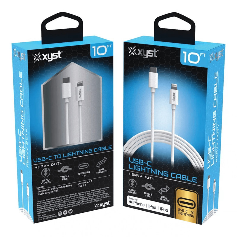 Xyst Charge and Sync USB-C to Cable 10Ft with Reversible Tip and Slim Design gallery