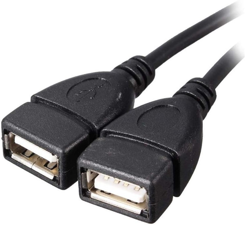 USB 2.0 Adapter, Dual USB Female Jack Y Splitter Charger Cable (2 Pack) for Lapt gallery
