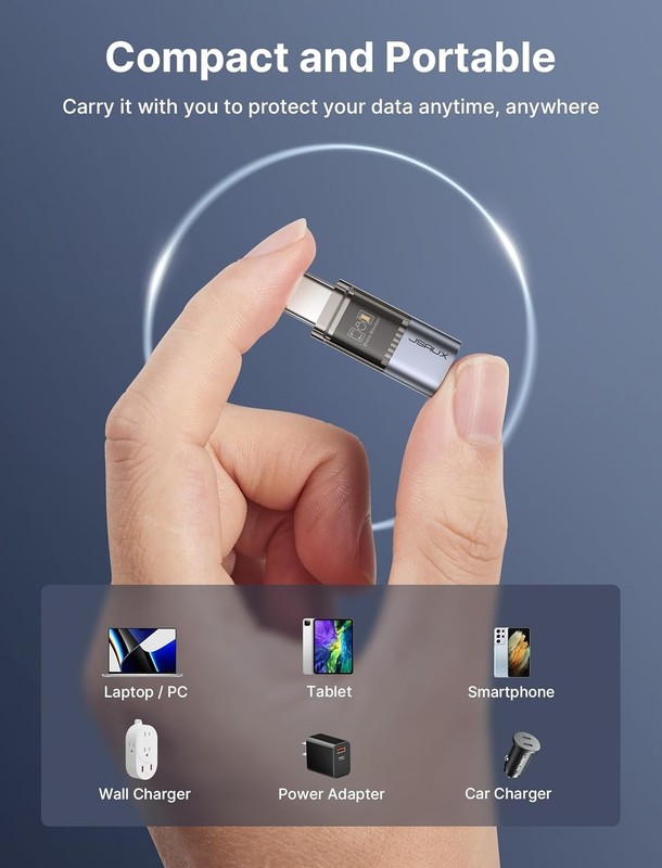 USB Data Blocker & USB C Data Blocker 4-Pack, Transparent Type A & Type C Dat... gallery