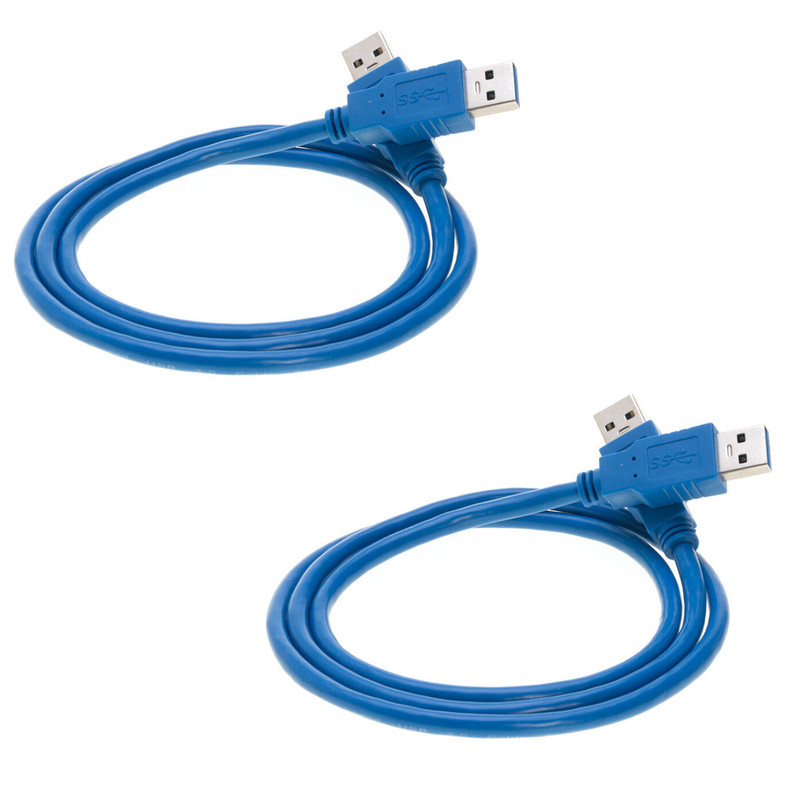 2 pcs 3FT USB 3.0 Cable High Speed Type A Male Printer Data Transfer Laptop