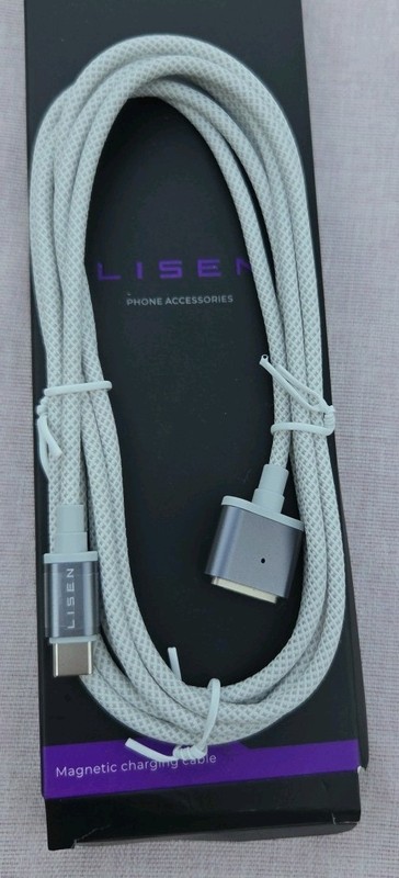 LISEN USB-C To Magnetic 3 Charging Cable, Gray, 6.6ft, Compatible With MacBook gallery
