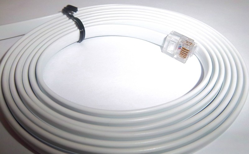 RJ10 RJ9 RJ22 4P4C TELEPHONE HANDSET CABLE - 1m 2m 3m 4m 5m - VARIOUS LENGTHS gallery