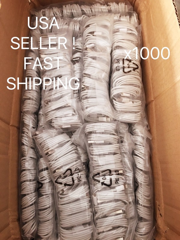 1000X Lot USB Data Sync Cable Cord Charger for iPhone 6 5 5s wholesale 7 OS 9