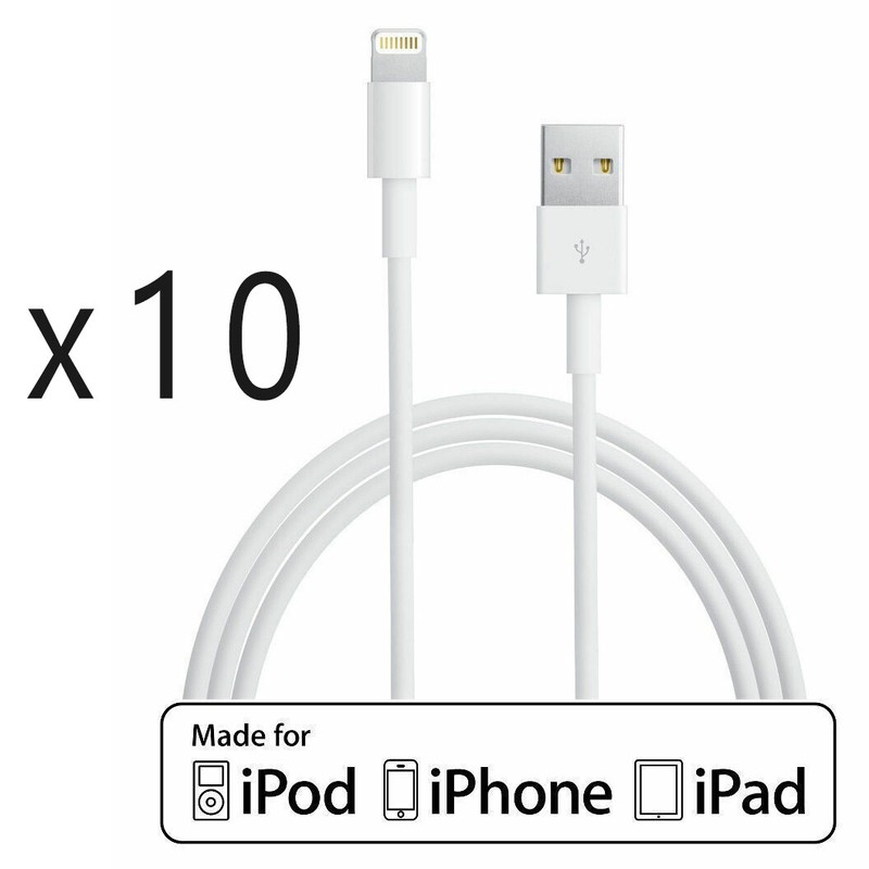 10 Pack 10ft MFI-Certified USB Charger Cable for Apple iPhone 14 13 12 11 Plus X