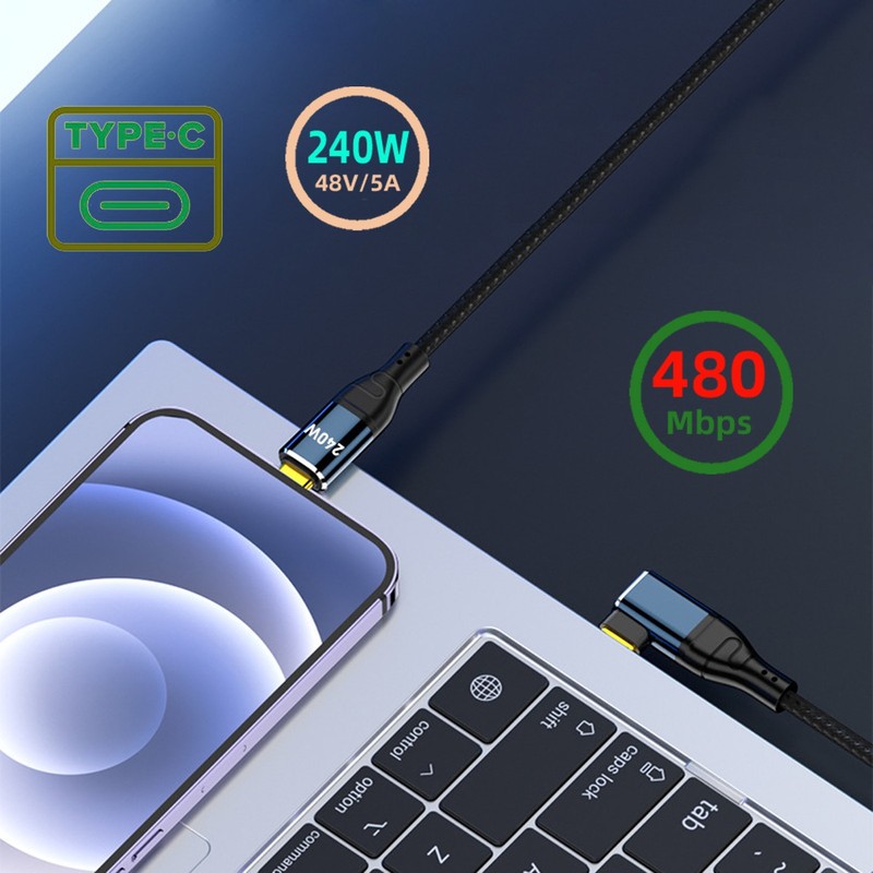 Chenyang USB-C Type-C Cable 480Mbps 48V 5A 240W Compatible with USB2.0 100W gallery