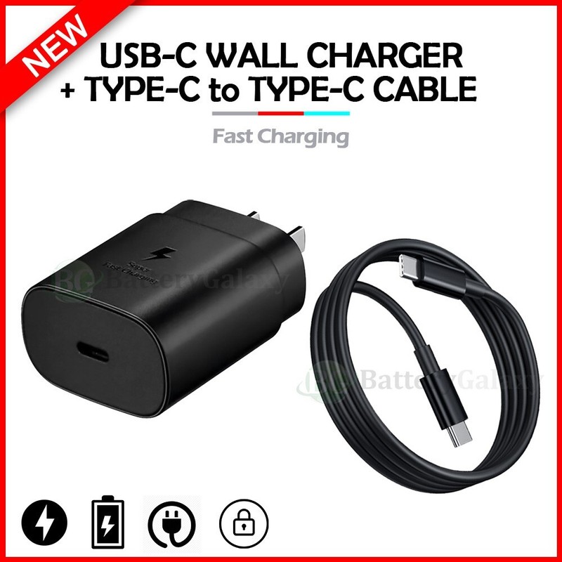 25W Type USB-C Super Fast Wall Charger+3FT Cable For Samsung Galaxy S25 S24 S23