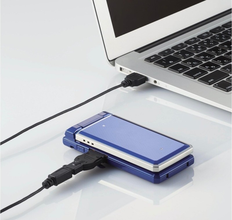 Elecom Mobile Phone USB Adapter MicroB FOMA SoftBank Convert MPA-MBFSADBK DOCOMO gallery