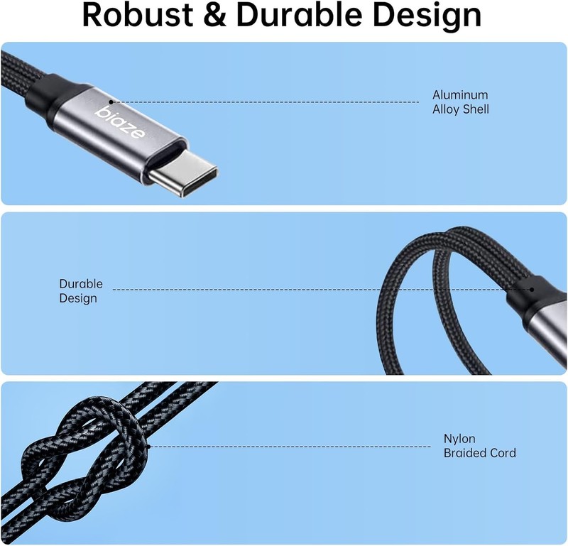 USB C to 3.5mm Headphone and Charger Adapter, 2-in-1 USB C to Aux Audio Jack and gallery