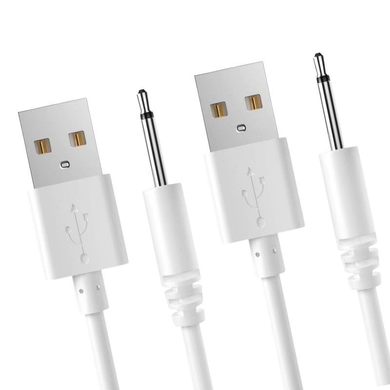 2 Pack DC 2.5mm Fast Charger 2.7Ft Replacement USB Power Supply Cable Cord