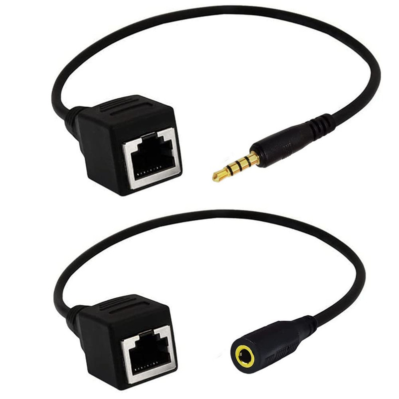 Seadream Network 3.5Mm to RJ45 Female Adapter – DC 3.5Mm Male & Female TRRS 4 Po