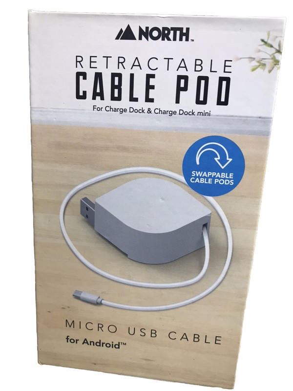 NEW North Retractable Cable Pod Micro USB Cable for Android