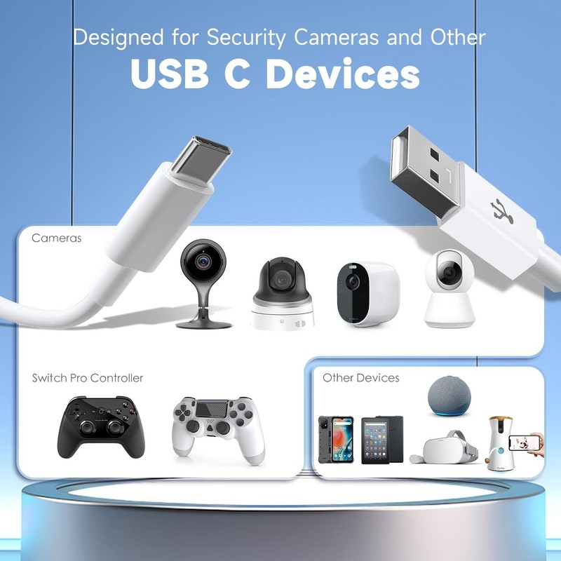10ft USB A to C Cable - Durable Charging & Data Sync for All Devices gallery